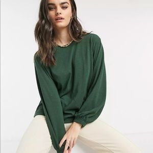 & Other Stories Cotton/Linen Blouson sleeve Tee